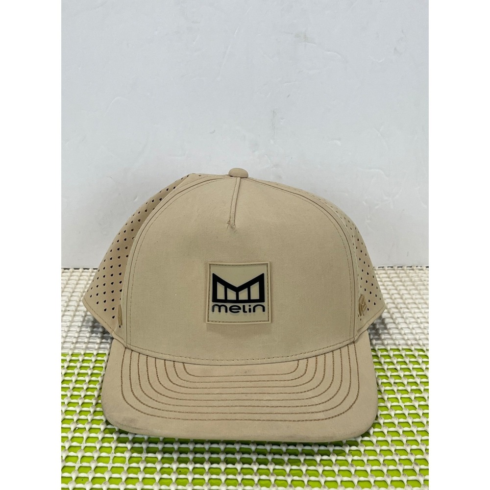 Melin Odysea Hydro Snapback Hat Tan CL Beige Performance Water Resistant Cap